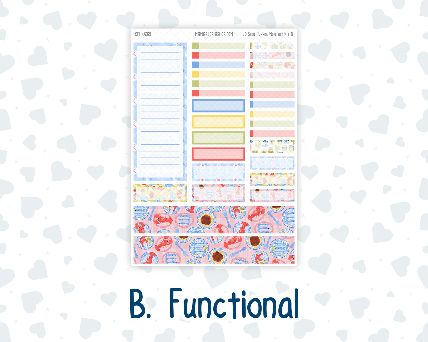 Kit 0269 - Laurel Denise The Scout Planner Large - Monthly Kit - June - Dolce Mare