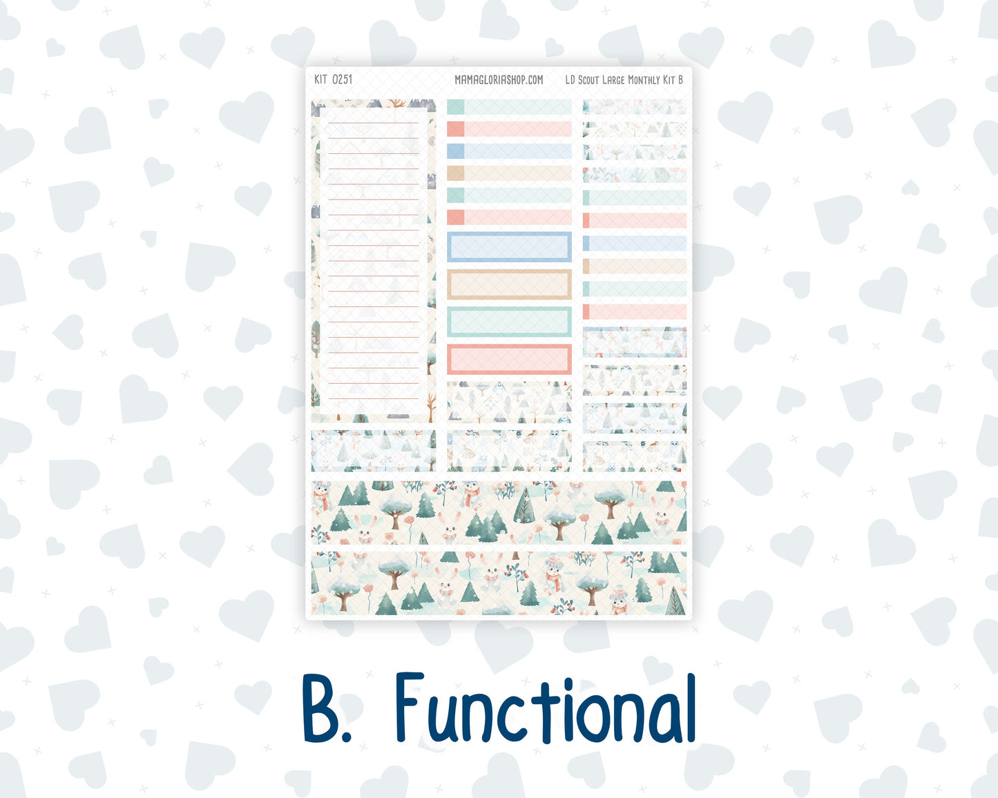 Kit 0251 - Laurel Denise The Scout Planner Large - Monthly Kit - January - Pine & Paws