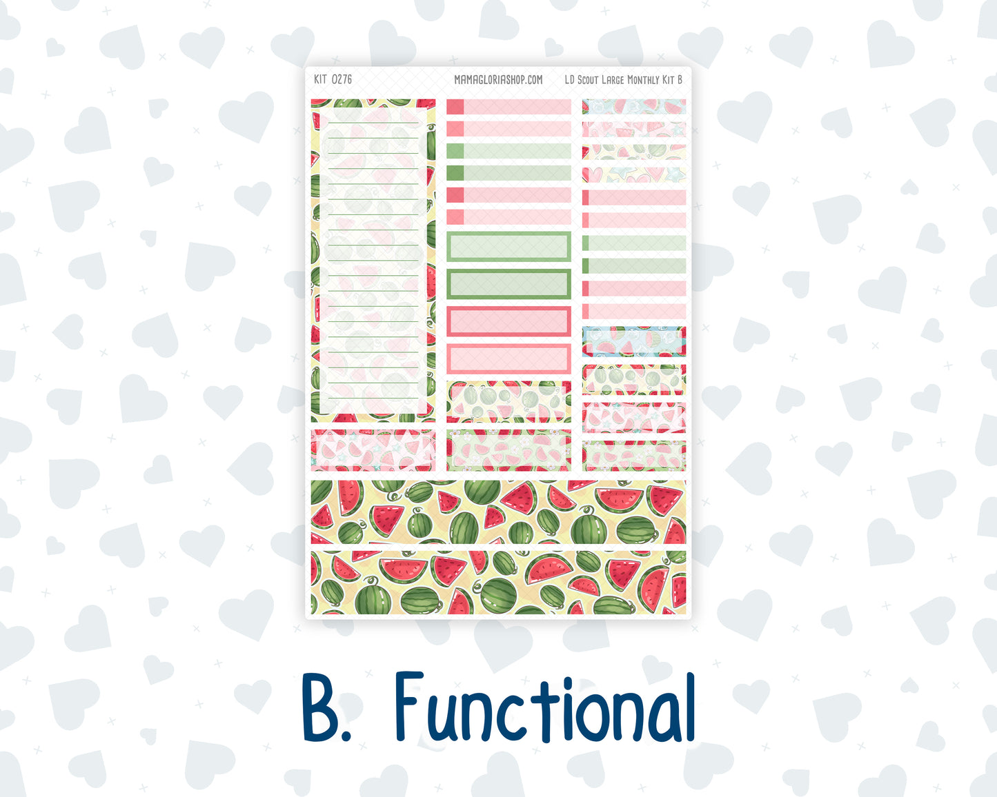 Kit 0276 - Laurel Denise The Scout Planner Large - Monthly Kit - July - Melon Crush