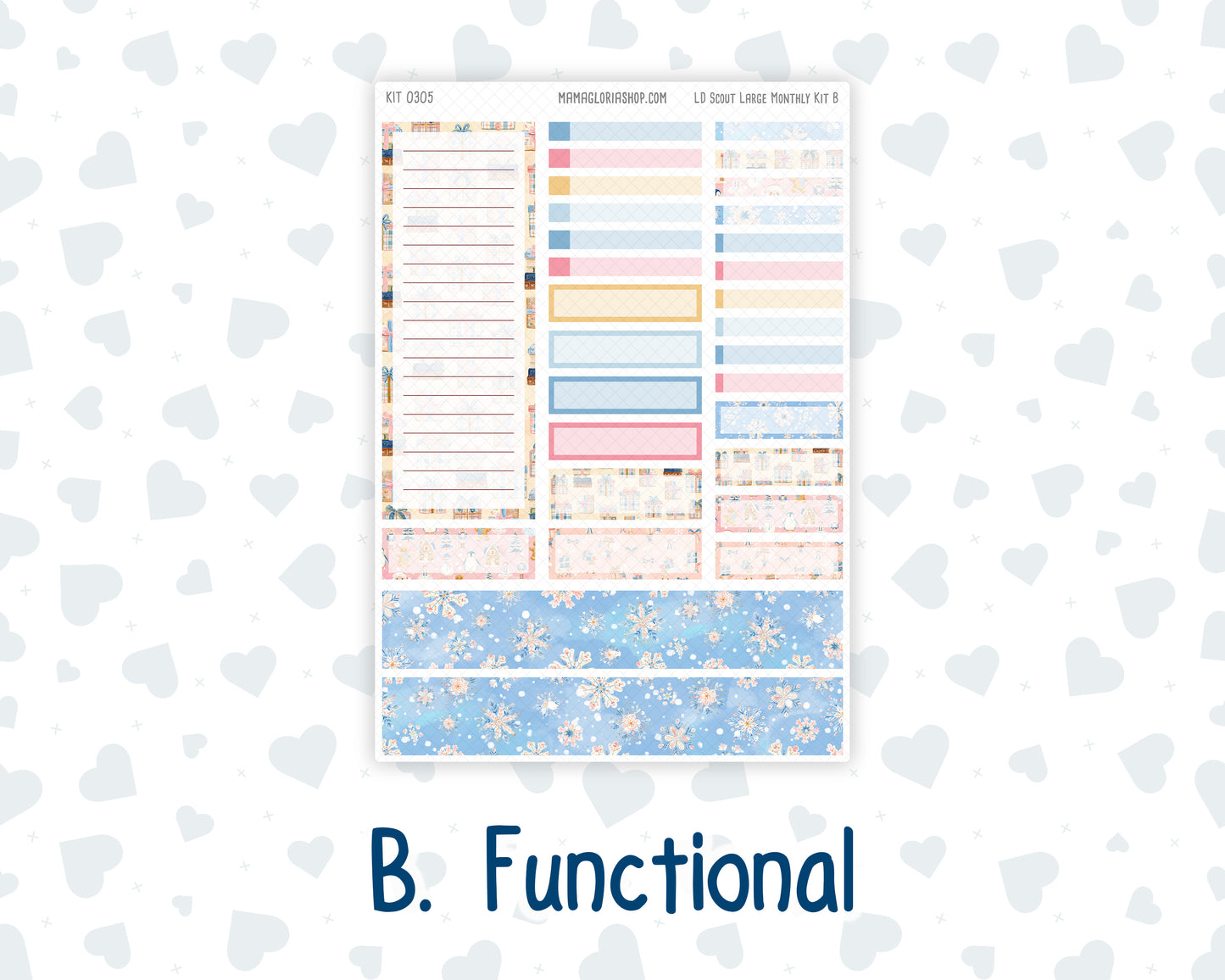 Kit 0305 - Laurel Denise The Scout Planner Large - Monthly Kit - December - Sugarplum Parade