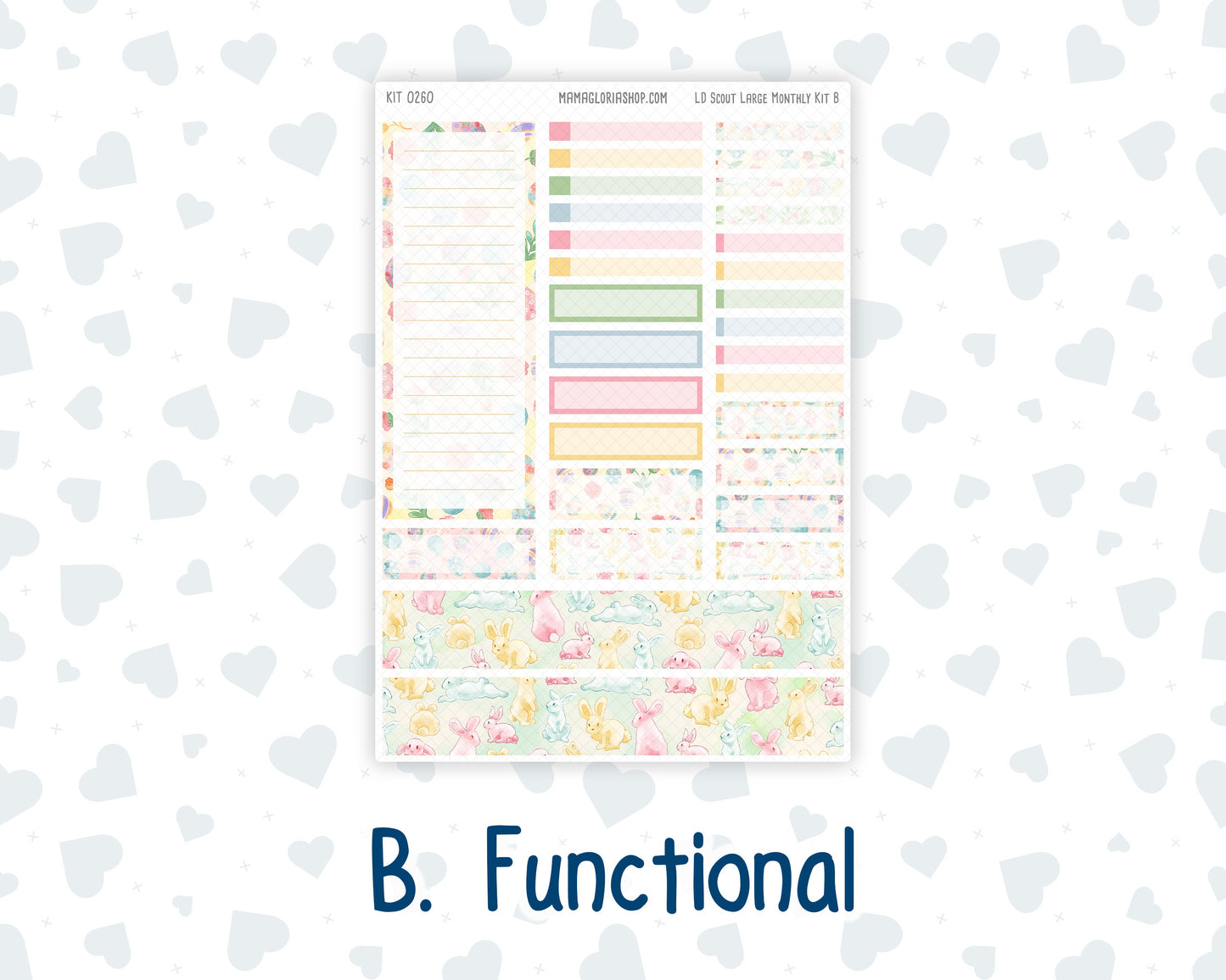 Kit 0260 - Laurel Denise The Scout Planner Large - Monthly Kit - April - Pastel Egg Hunt