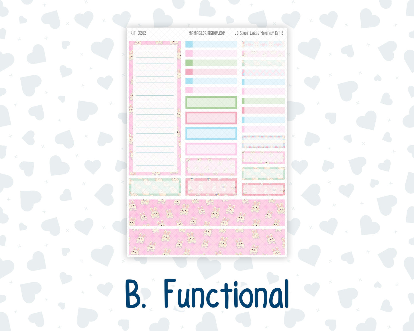Kit 0262 - Laurel Denise The Scout Planner Large - Monthly Kit - April - Spring Puffs