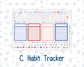 Kit 0273 - Laurel Denise The Scout Planner Large - Monthly Kit - July - Americana In Bloom