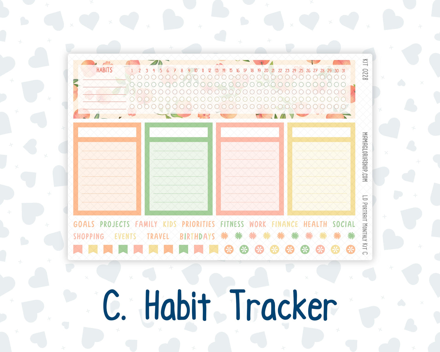 Kit 0228 - Laurel Denise Portrait - Monthly Kit - August - Just Peachy