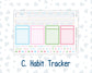 Kit 0262 - Laurel Denise The Scout Planner Large - Monthly Kit - April - Spring Puffs