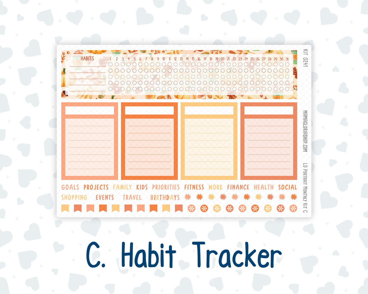 Kit 0241 - Laurel Denise Portrait - Monthly Kit - November - Pumpkin Latte