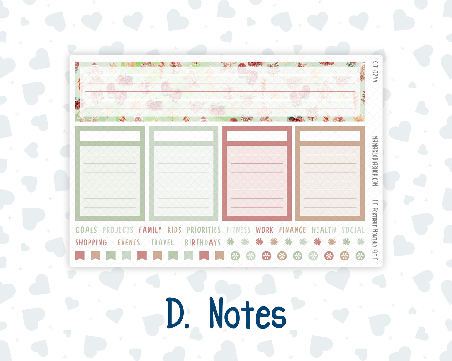 Kit 0244 - Laurel Denise Portrait - Monthly Kit - December - Santas Village