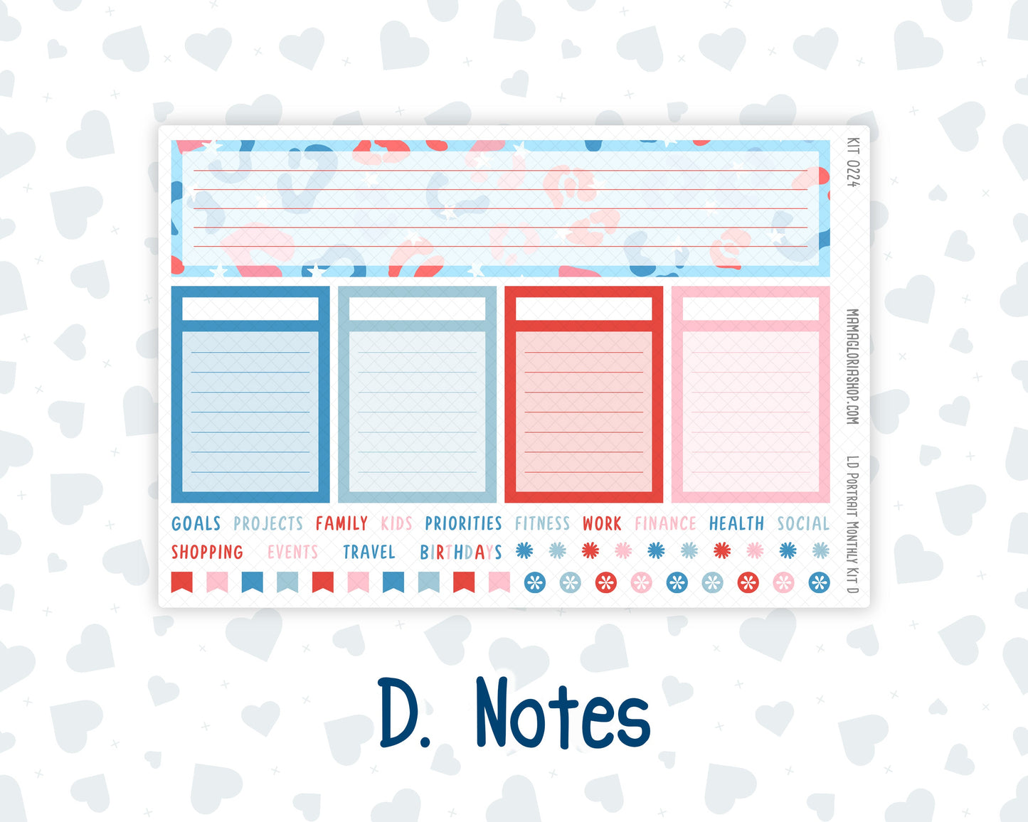 Kit 0224 - Laurel Denise Portrait - Monthly Kit - July - Patriotic Parade