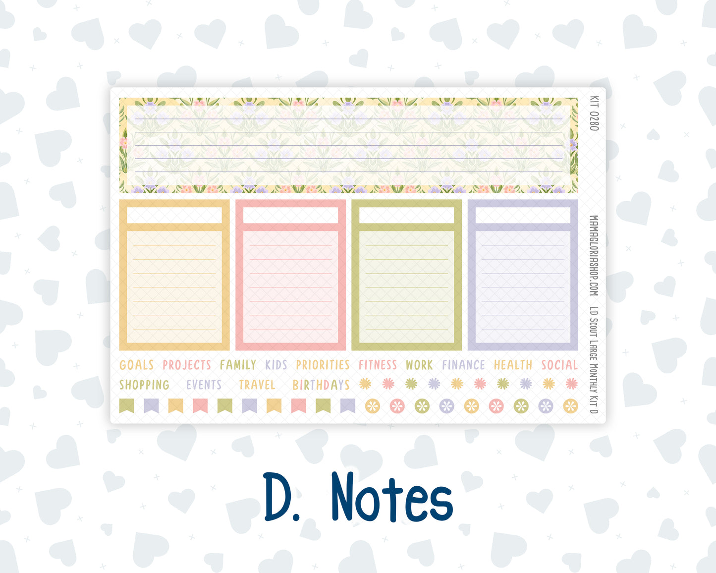 Kit 0280 - Laurel Denise The Scout Planner Large - Monthly Kit - Half Past Six In August