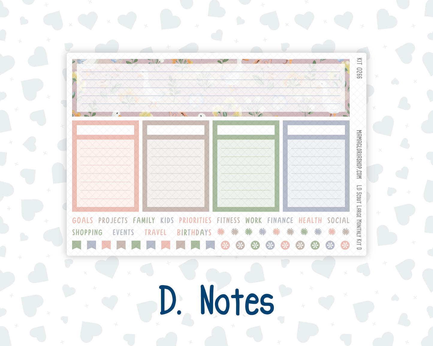Kit 0266 - Laurel Denise The Scout Planner Large - Monthly Kit - May - Froggy Lake Picnic