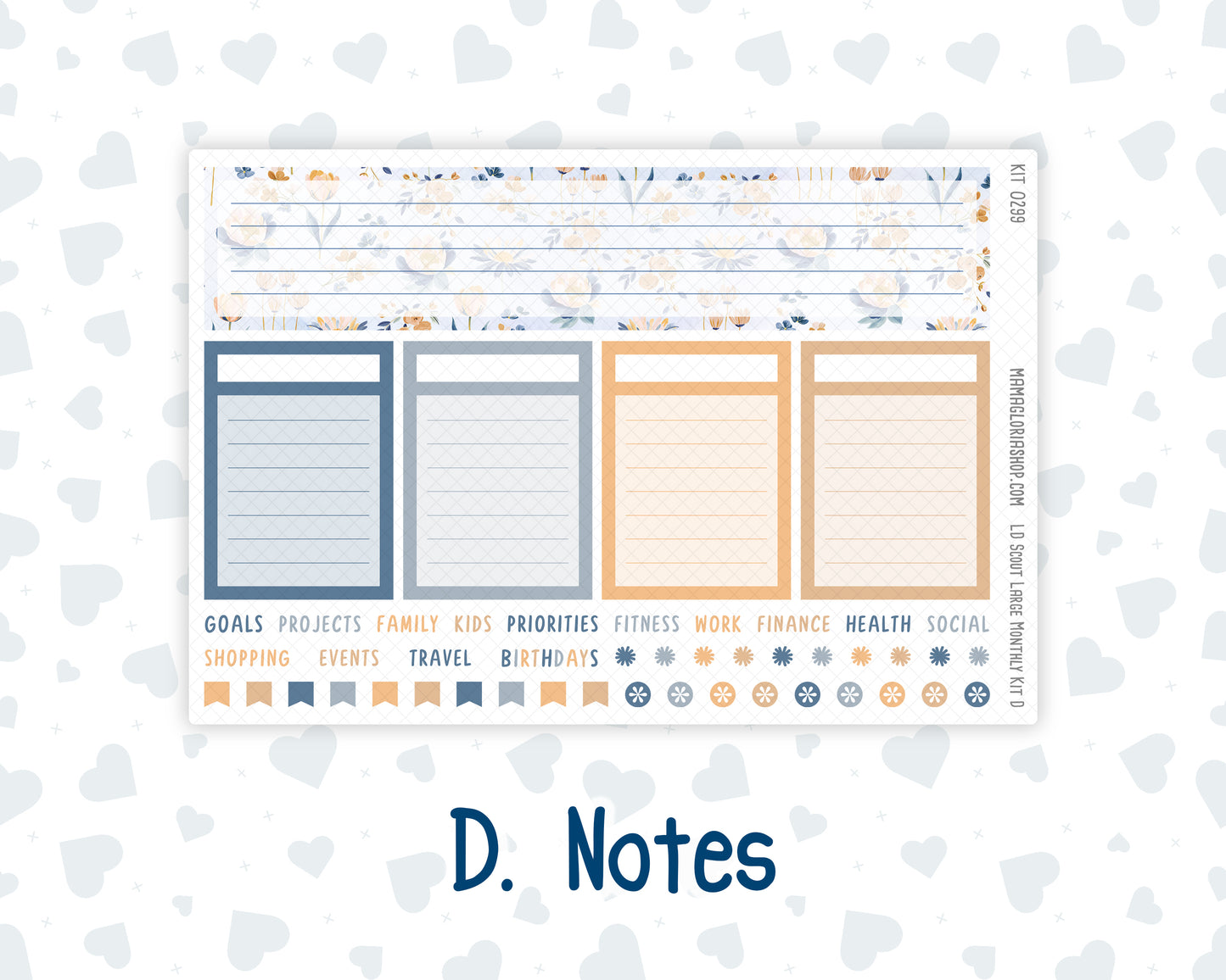 Kit 0299 - Laurel Denise The Scout Planner Large - Monthly Kit - October - Book Nook