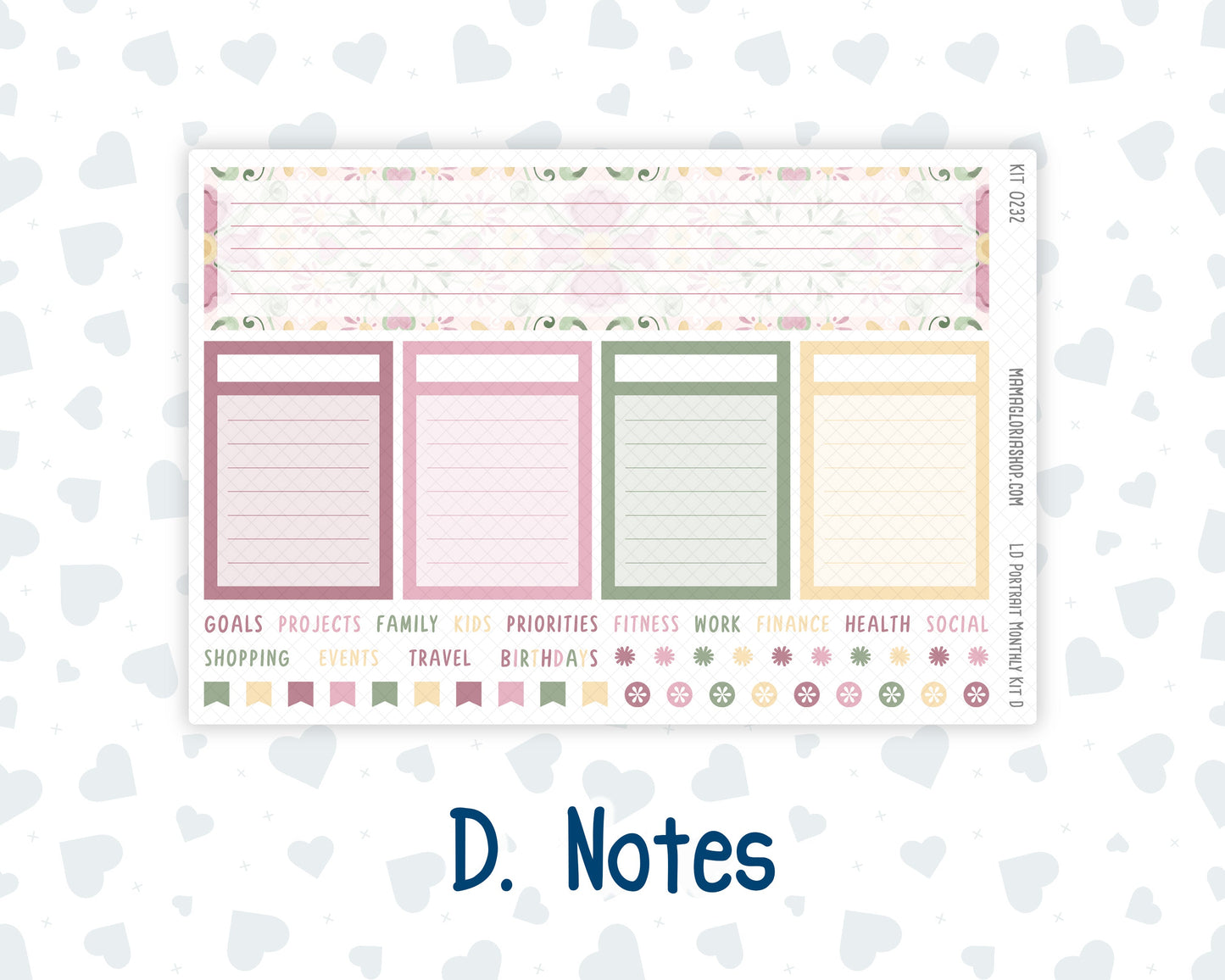 Kit 0232 - Laurel Denise Portrait - Monthly Kit - September - Heirloom Garden