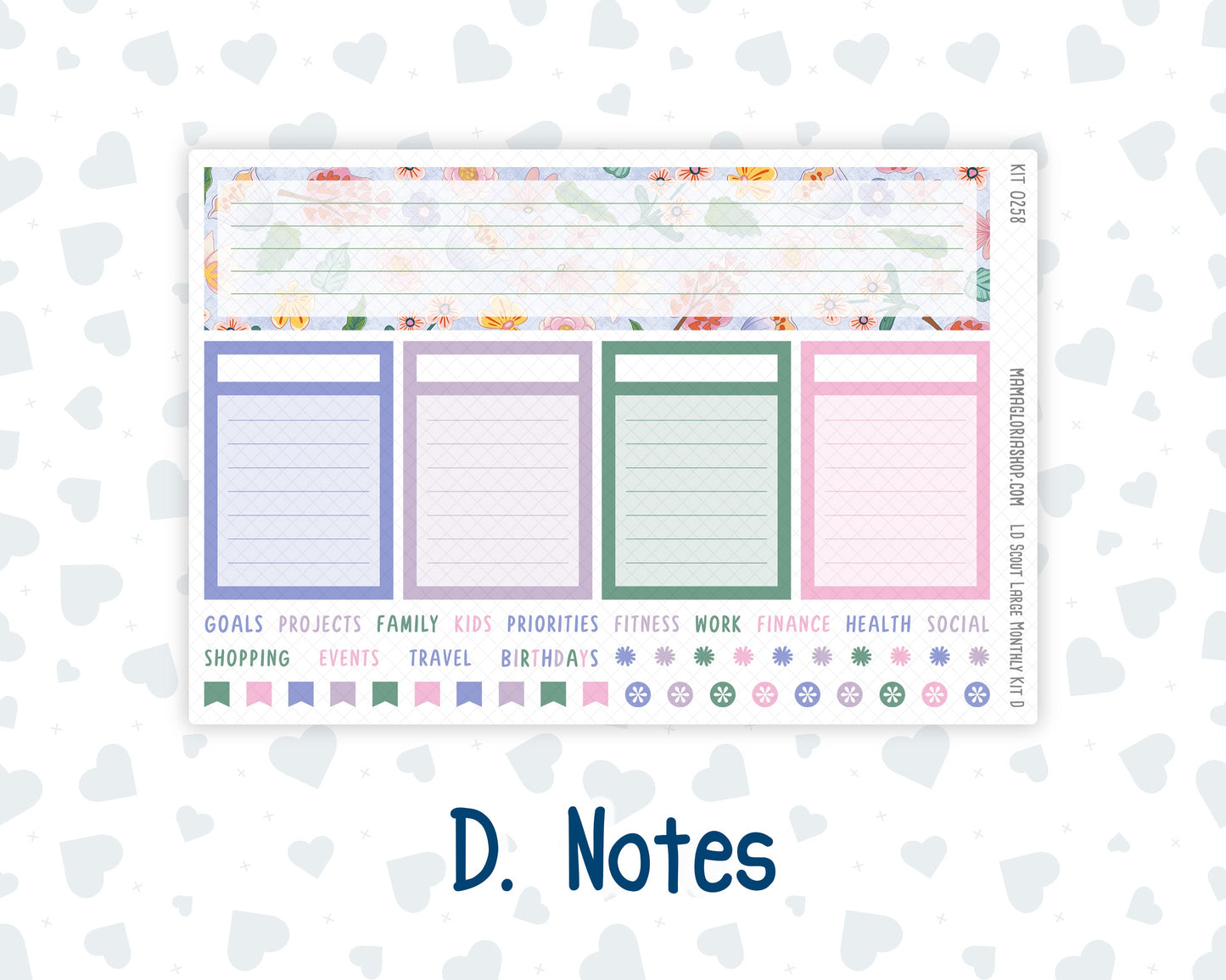 Kit 0258 - Laurel Denise The Scout Planner Large - Monthly Kit - March - Plant Therapy