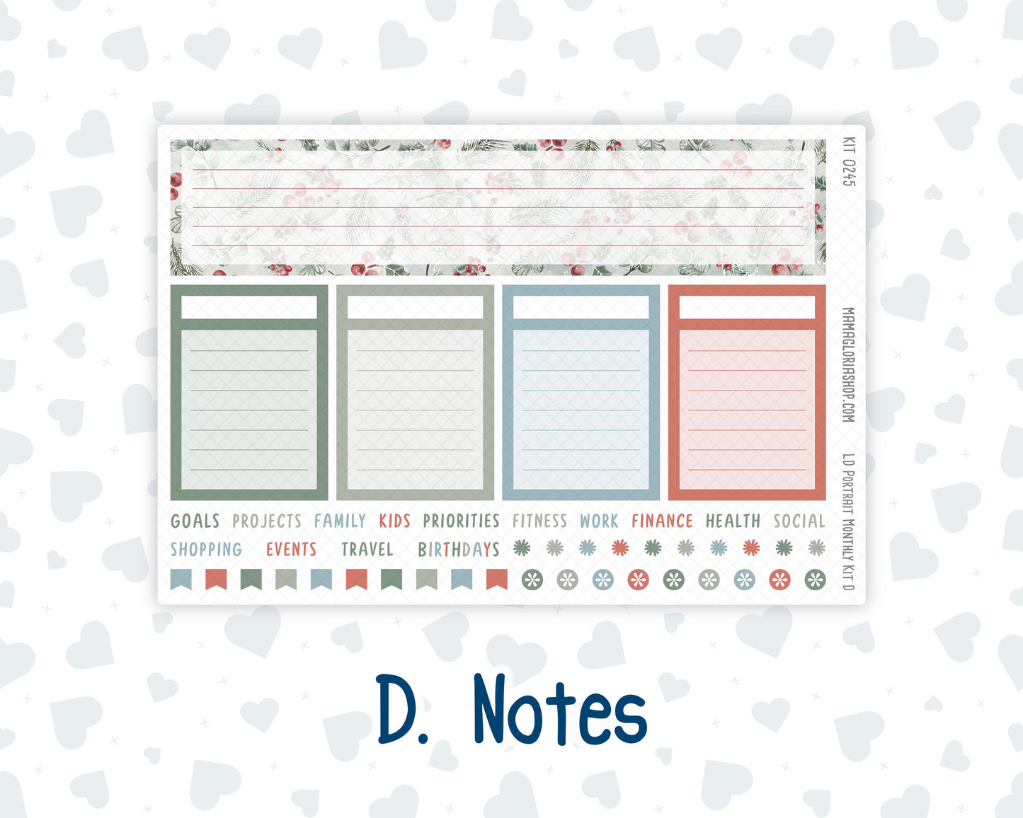 Kit 0245 - Laurel Denise Portrait - Monthly Kit - December - Vintage Christmas