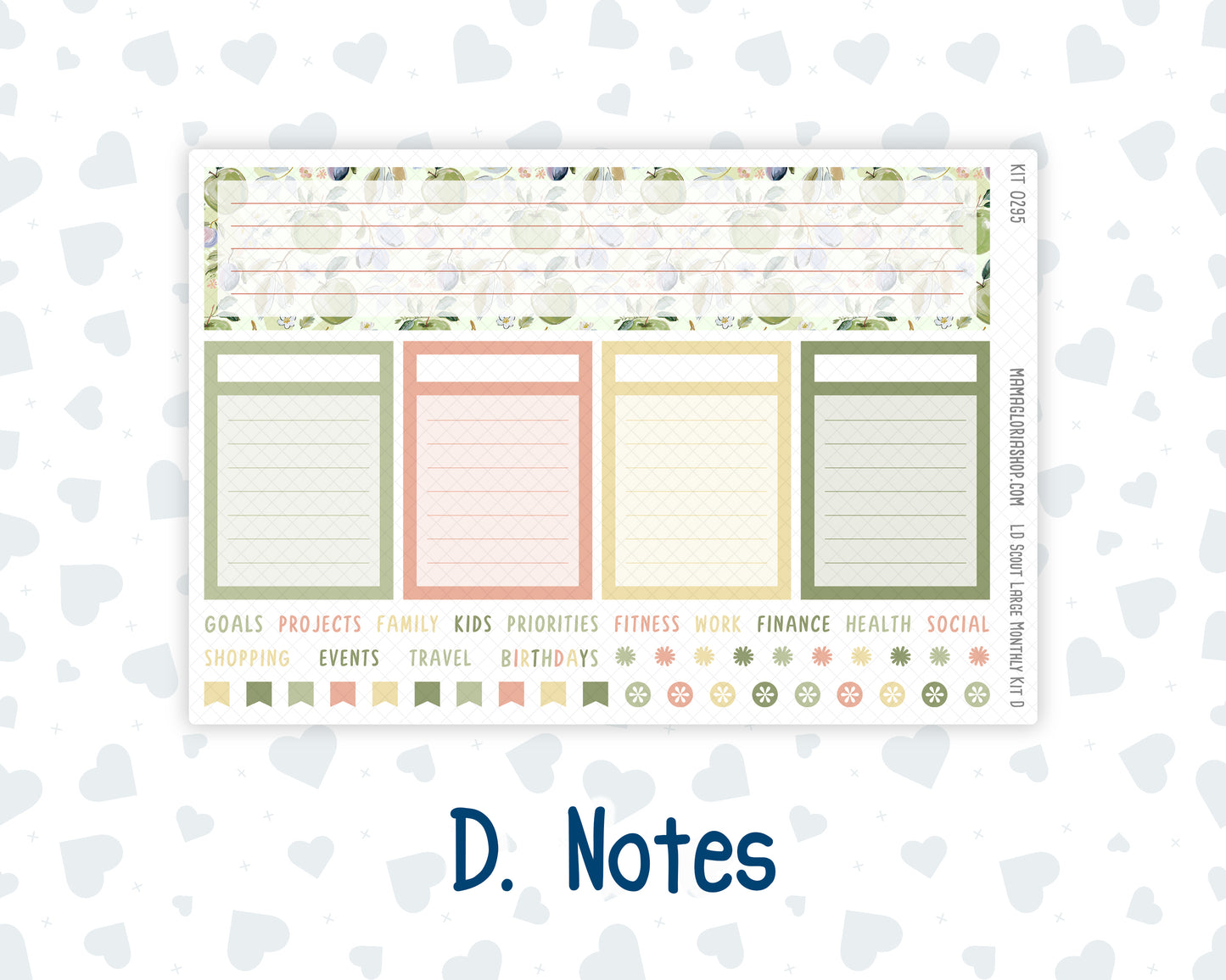Kit 0295 - Laurel Denise The Scout Planner Large - Monthly Kit - September - Apple Harvest
