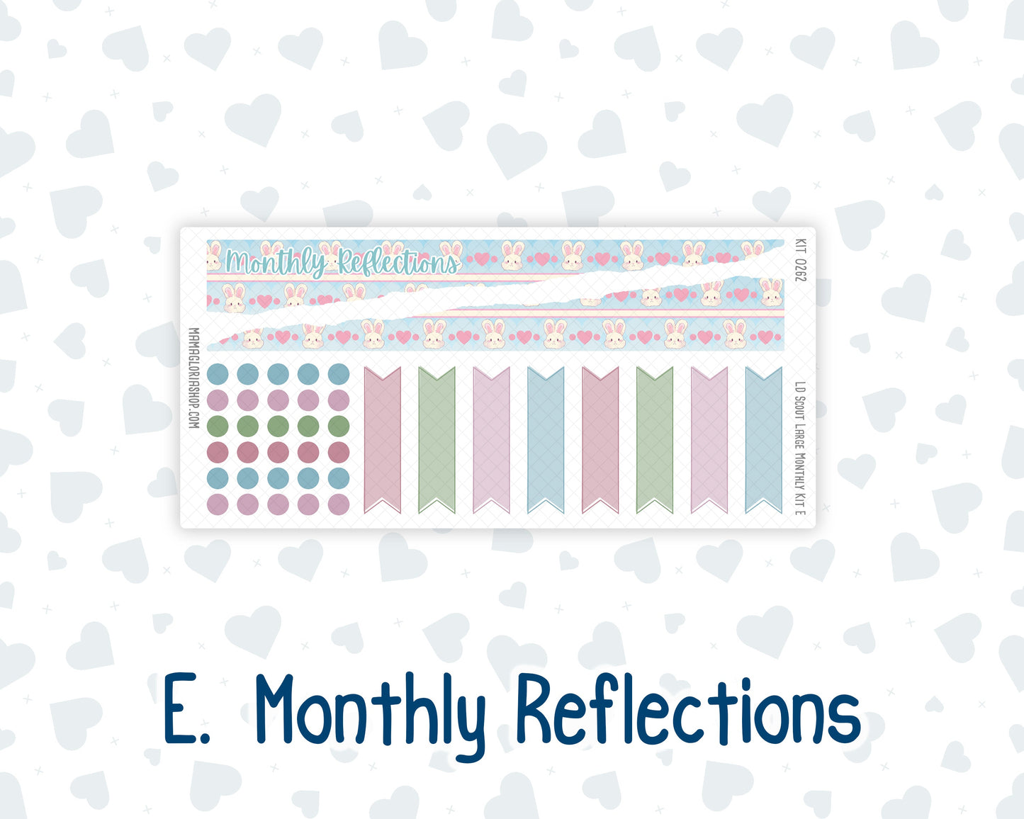 Kit 0262 - Laurel Denise The Scout Planner Large - Monthly Kit - April - Spring Puffs