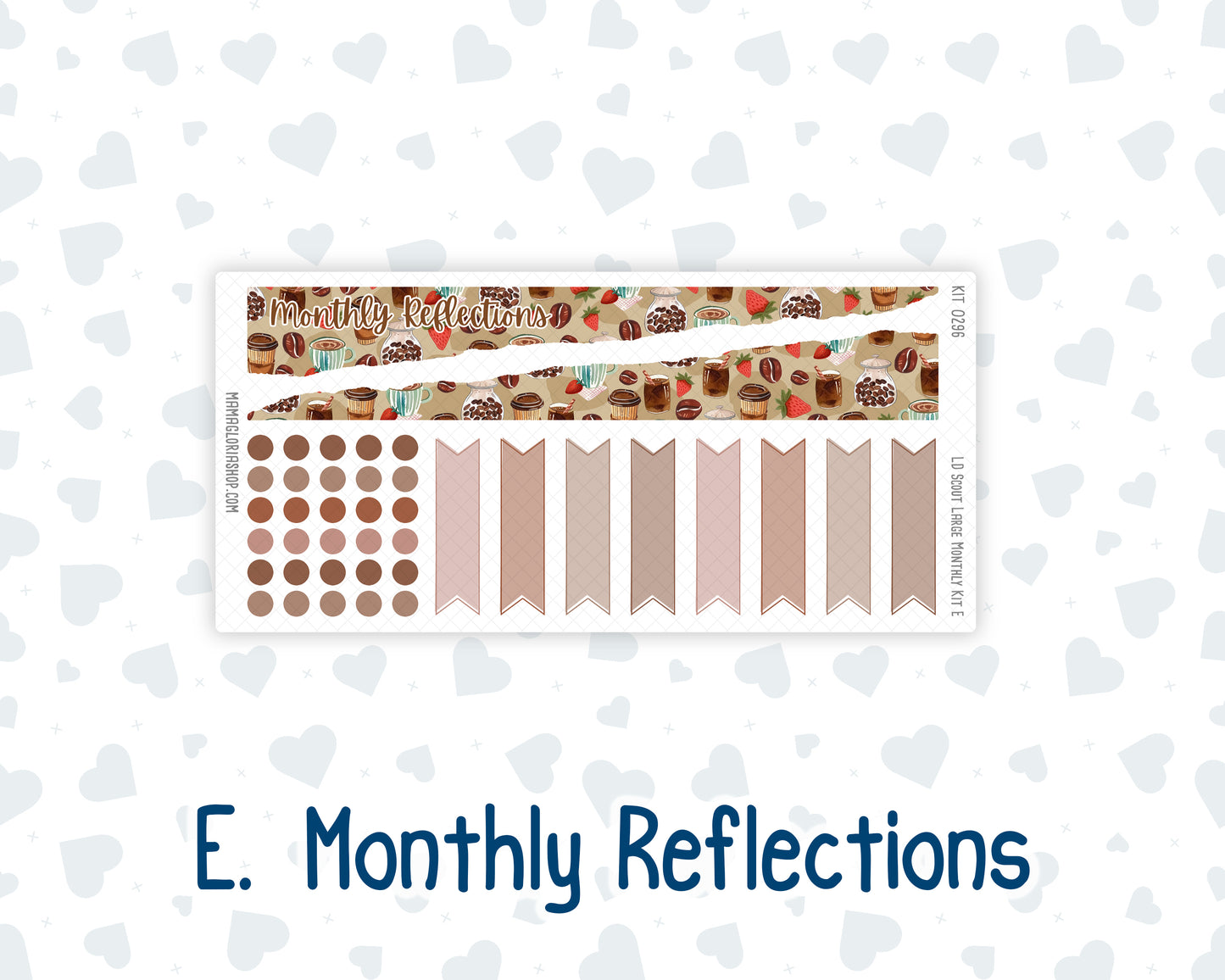 Kit 0296 - Laurel Denise The Scout Planner Large - Monthly Kit - September - Coffee Break
