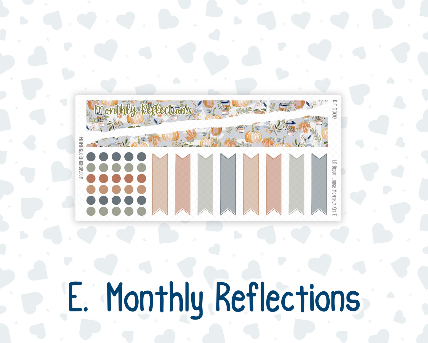 Kit 0300 - Laurel Denise The Scout Planner Large - Monthly Kit - October - Autumn Stroll