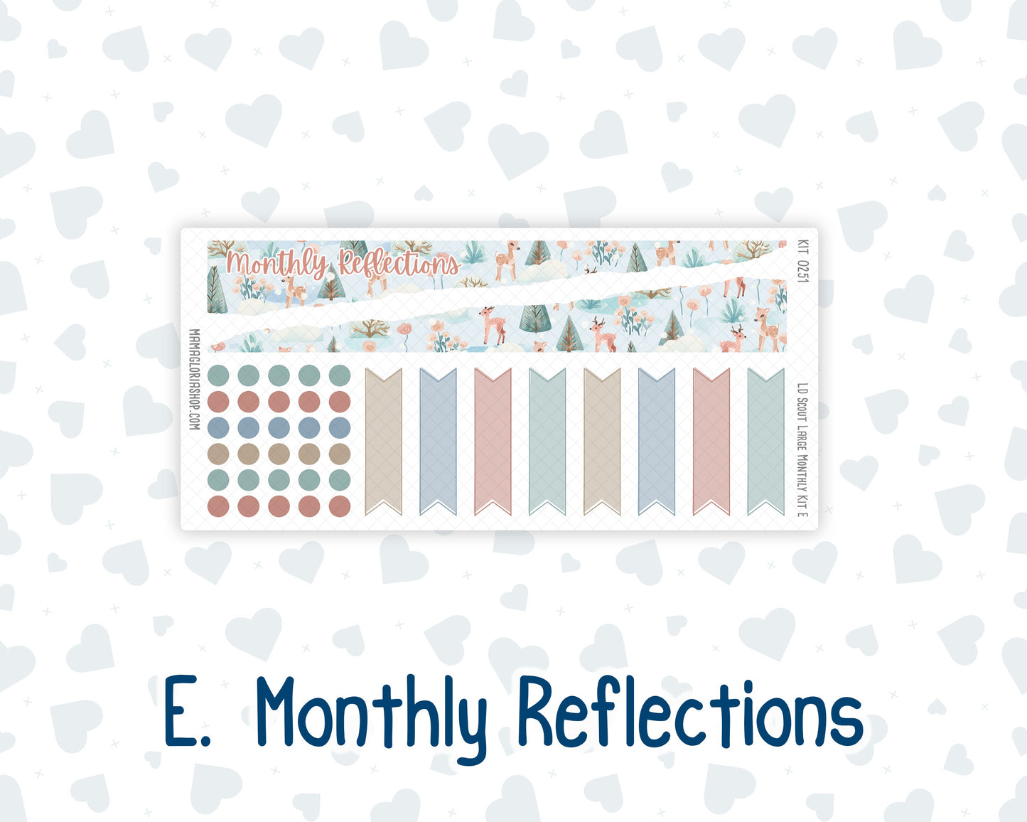 Kit 0251 - Laurel Denise The Scout Planner Large - Monthly Kit - January - Pine & Paws