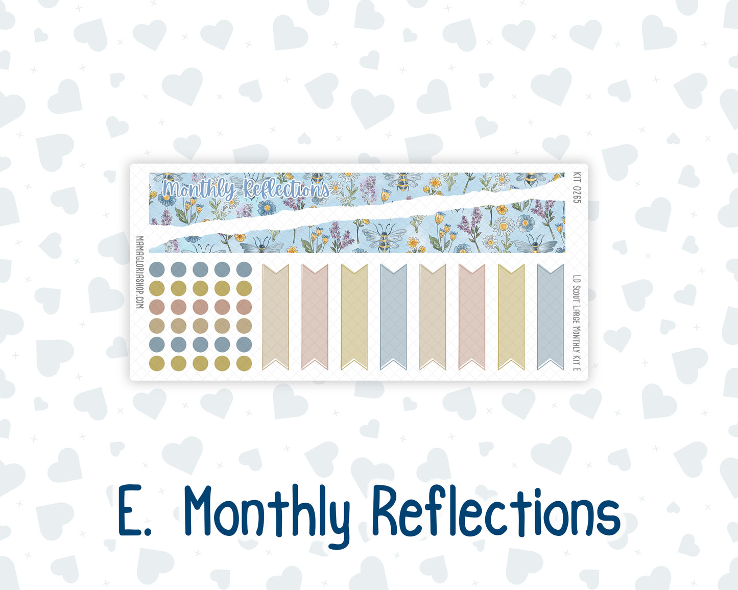 Kit 0265 - Laurel Denise The Scout Planner Large - Monthly Kit - May - Honeybee Sky