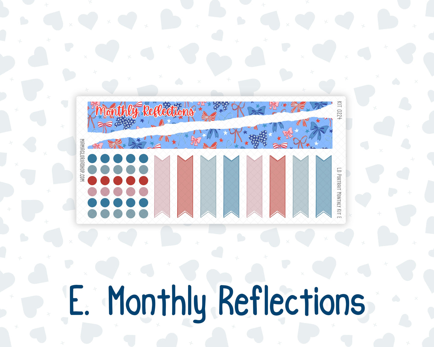 Kit 0224 - Laurel Denise Portrait - Monthly Kit - July - Patriotic Parade