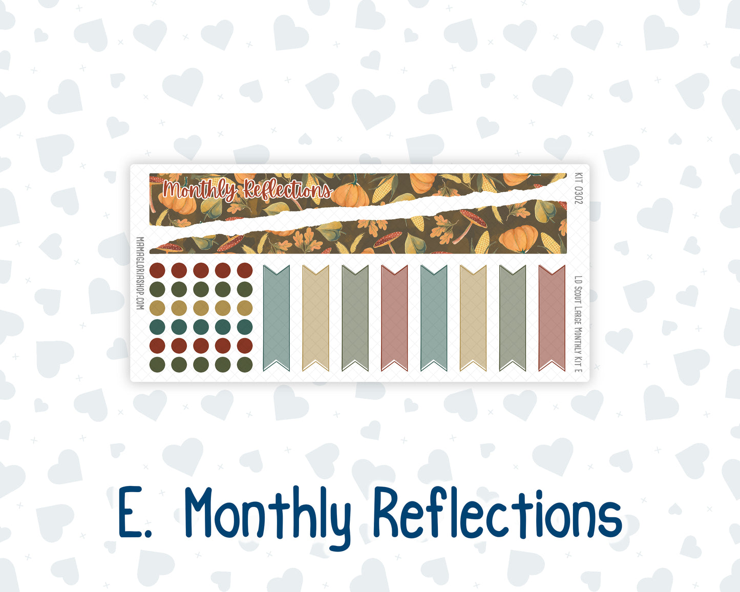 Kit 0302 - Laurel Denise The Scout Planner Large - Monthly Kit - November - Thankful Season