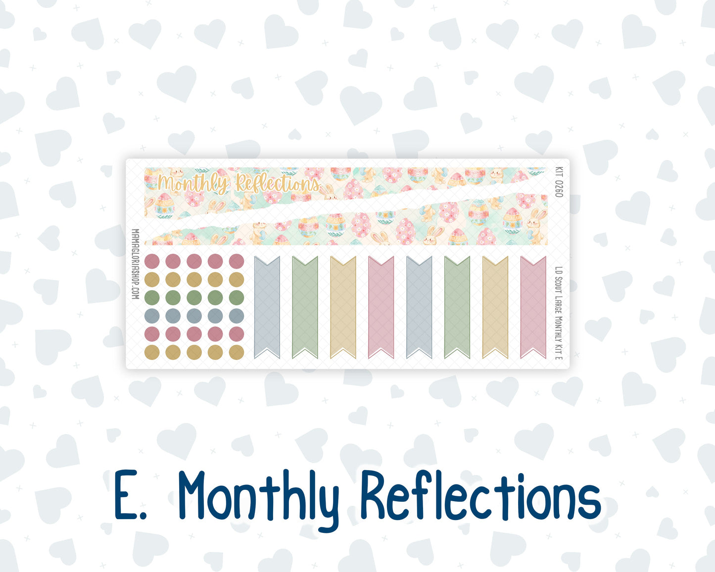 Kit 0260 - Laurel Denise The Scout Planner Large - Monthly Kit - April - Pastel Egg Hunt