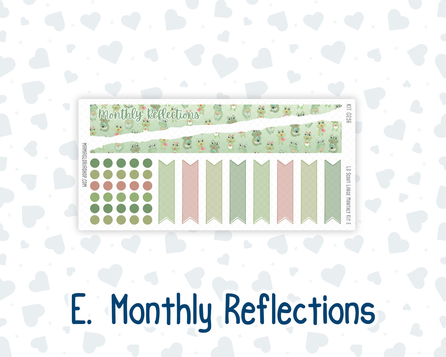 Kit 0256 - Laurel Denise The Scout Planner Large - Monthly Kit - March - Froggy Luck