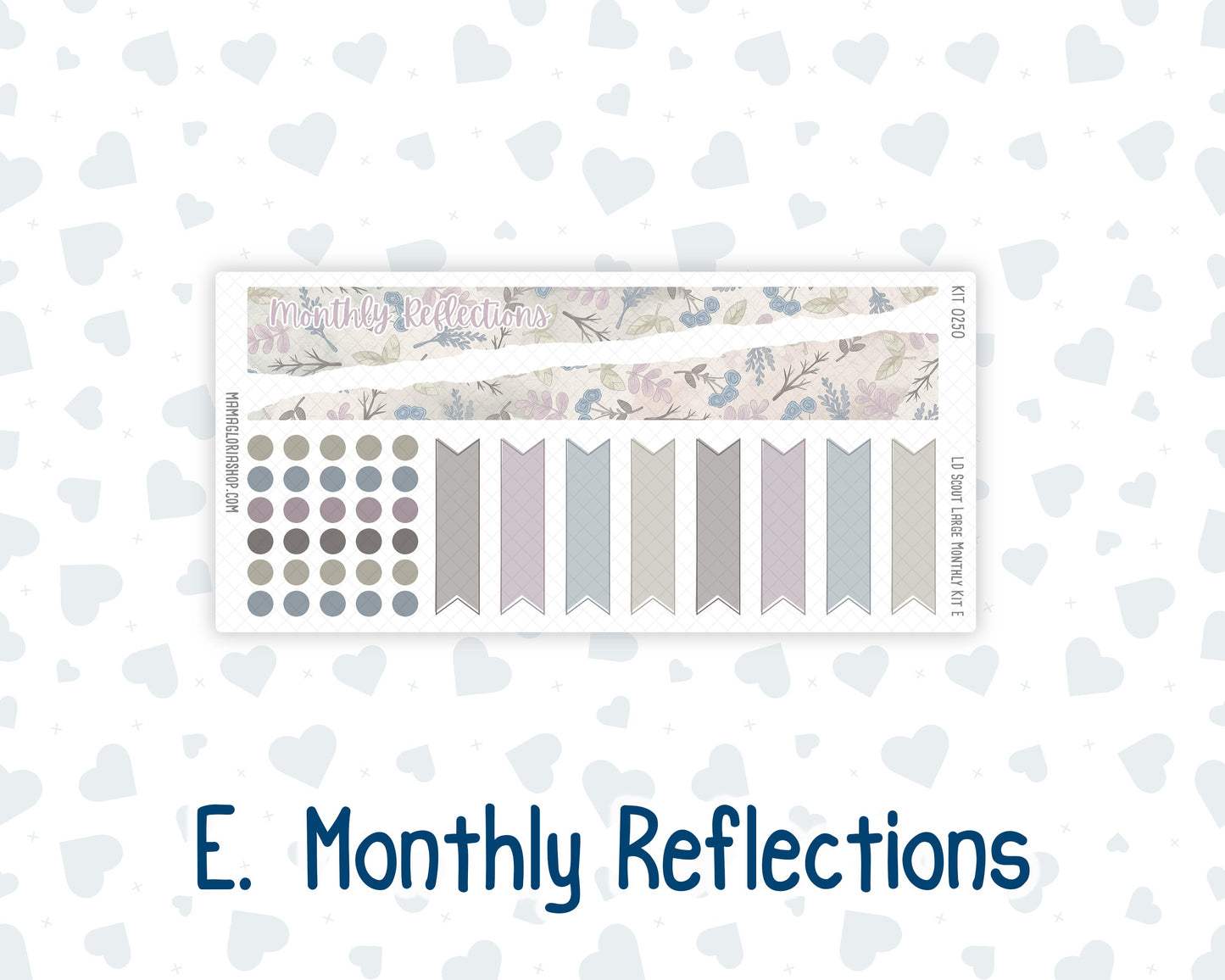 Kit 0250 - Laurel Denise The Scout Planner Large - Monthly Kit - Quiet January