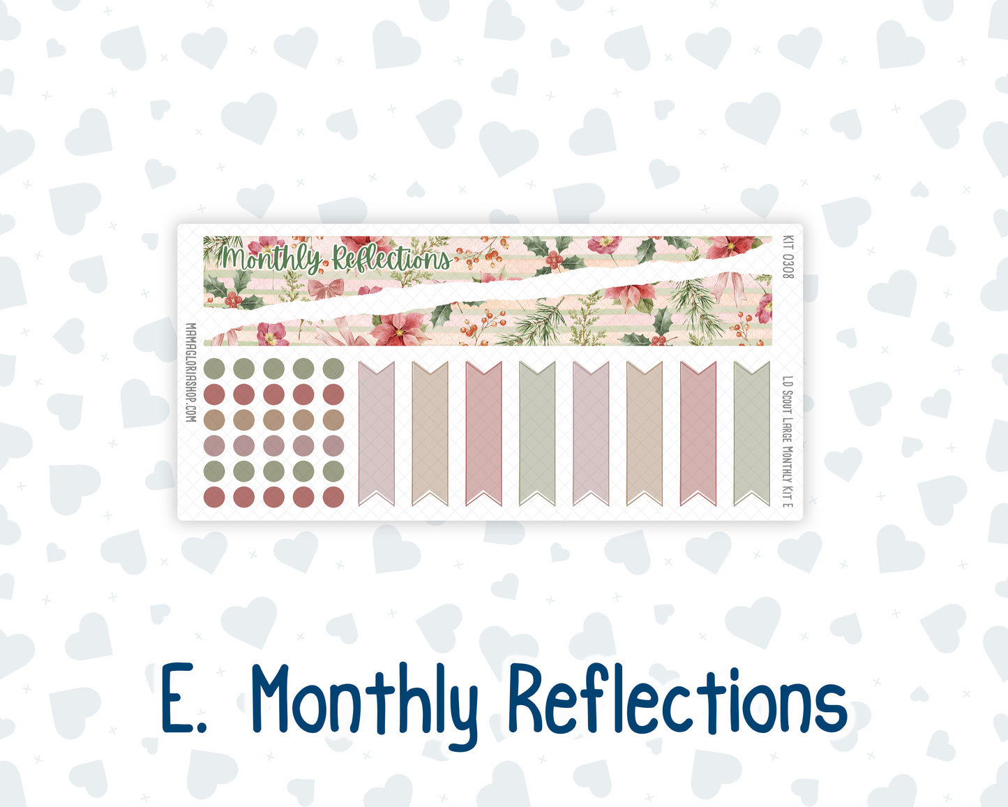 Kit 0308 - Laurel Denise The Scout Planner Large - Monthly Kit - December - Knit & Holly