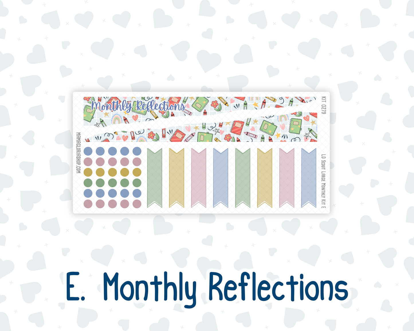 Kit 0279 - Laurel Denise The Scout Planner Large - Monthly Kit - August - Not Ready For School
