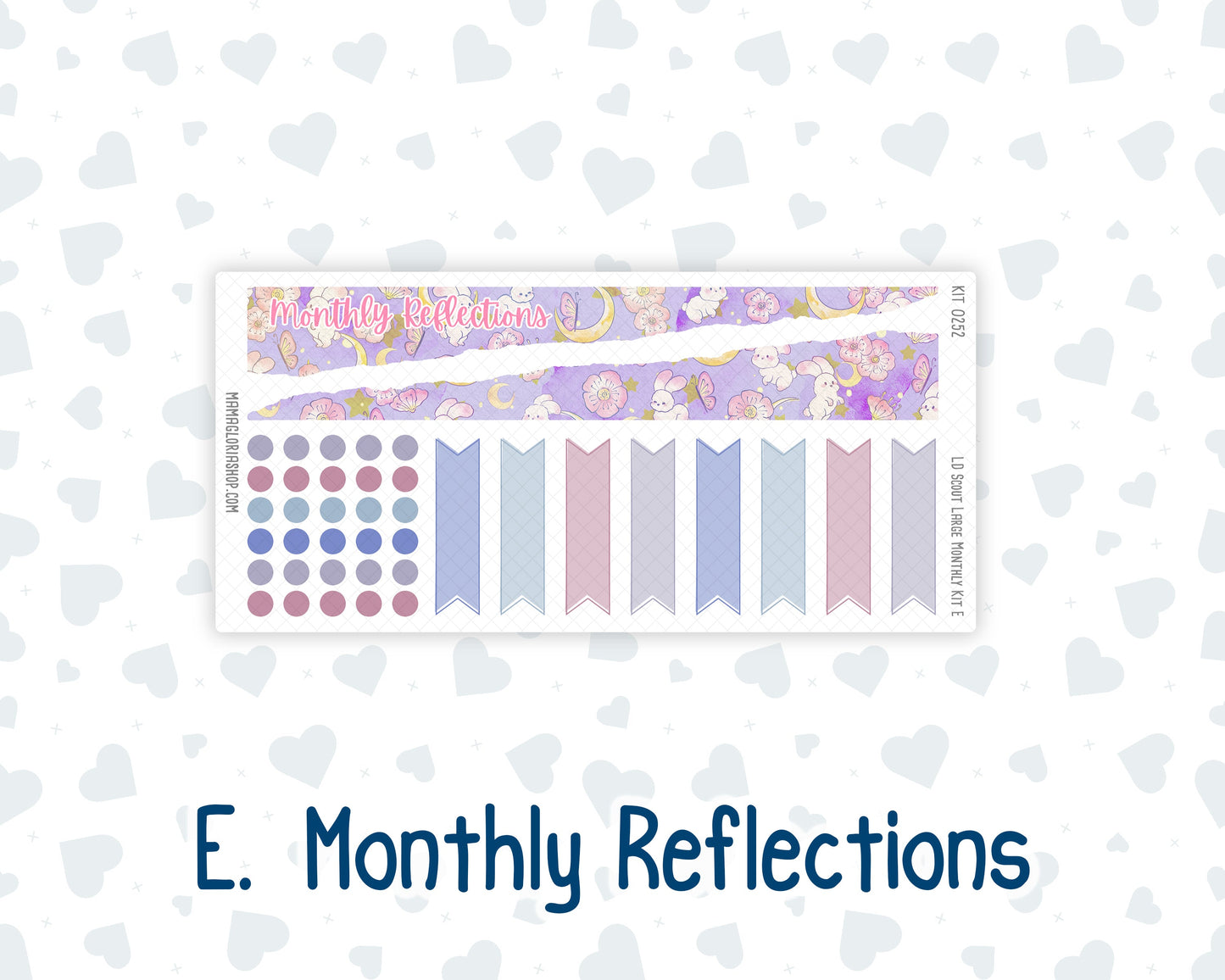 Kit 0252 - Laurel Denise The Scout Planner Large - Monthly Kit - February - Tokyo Candy Cloud