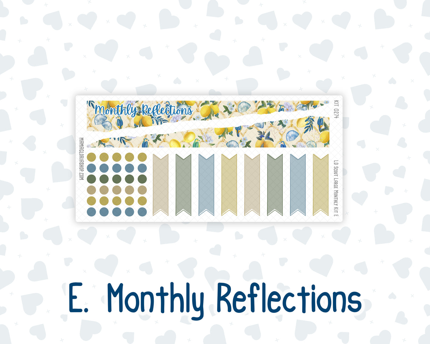 Kit 0274 - Laurel Denise The Scout Planner Large - Monthly Kit - July - Sunny Lemon Shore