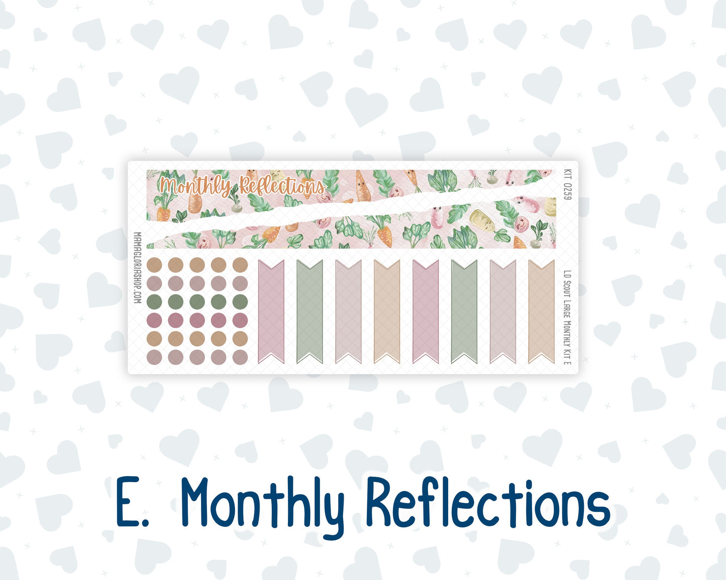 Kit 0259 - Laurel Denise The Scout Planner Large - Monthly Kit - March - Spring Garden Chores