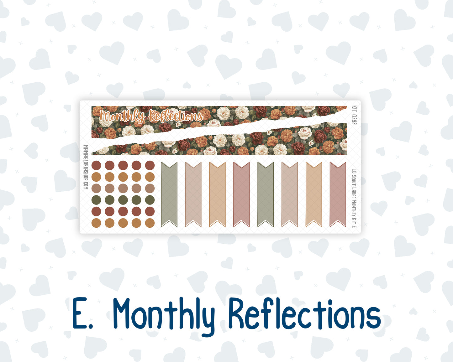 Kit 0298 - Laurel Denise The Scout Planner Large - Monthly Kit - October - Velvet Bloom