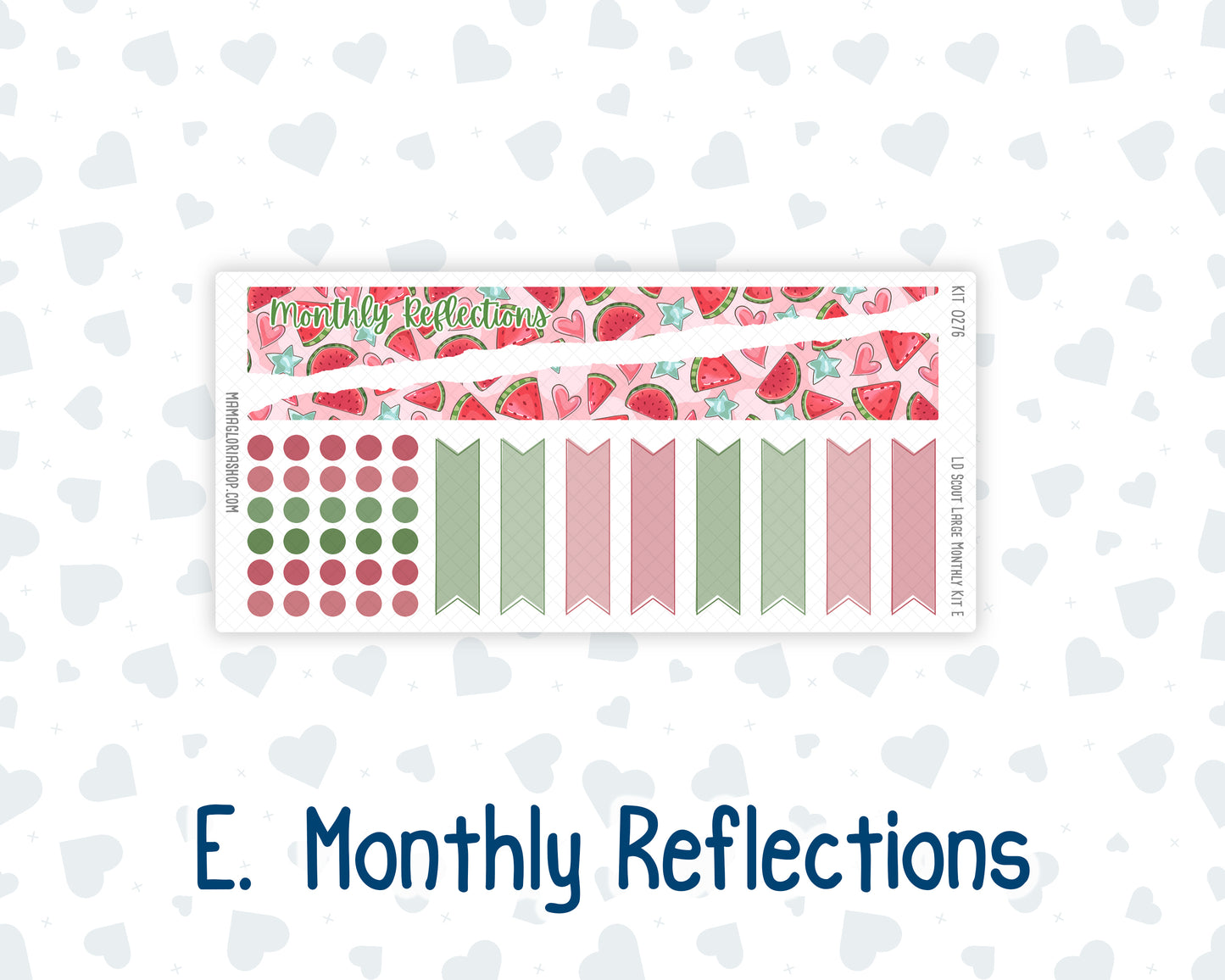 Kit 0276 - Laurel Denise The Scout Planner Large - Monthly Kit - July - Melon Crush
