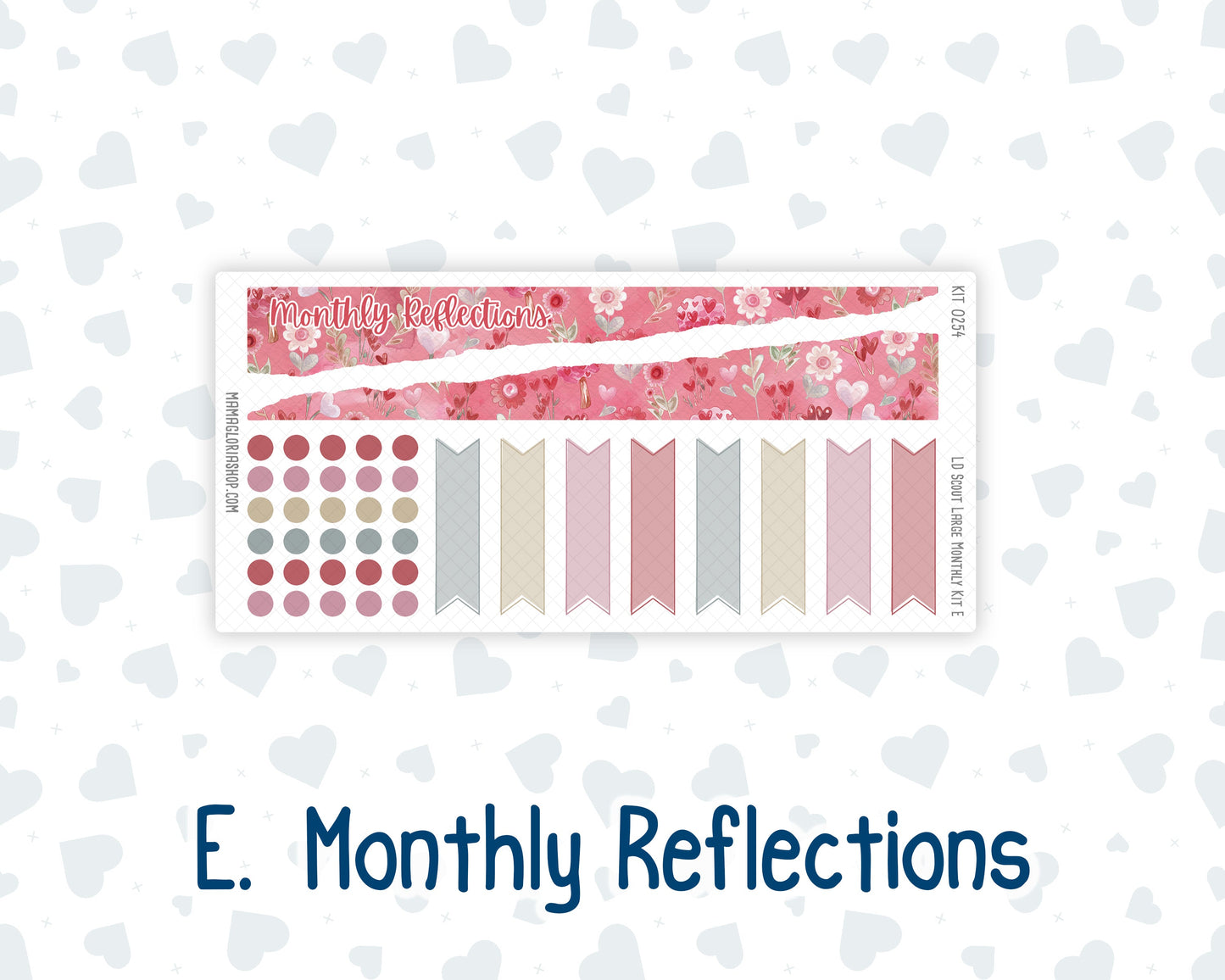 Kit 0254 - Laurel Denise The Scout Planner Large - Monthly Kit - February - Valentine Village