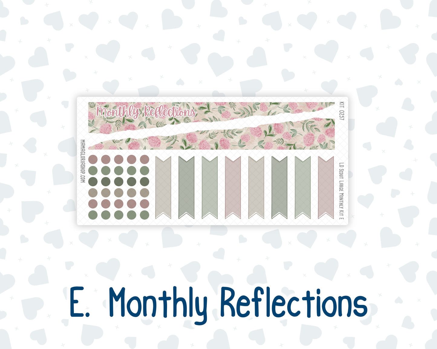 Kit 0257 - Laurel Denise The Scout Planner Large - Monthly Kit - March - Blush Garden