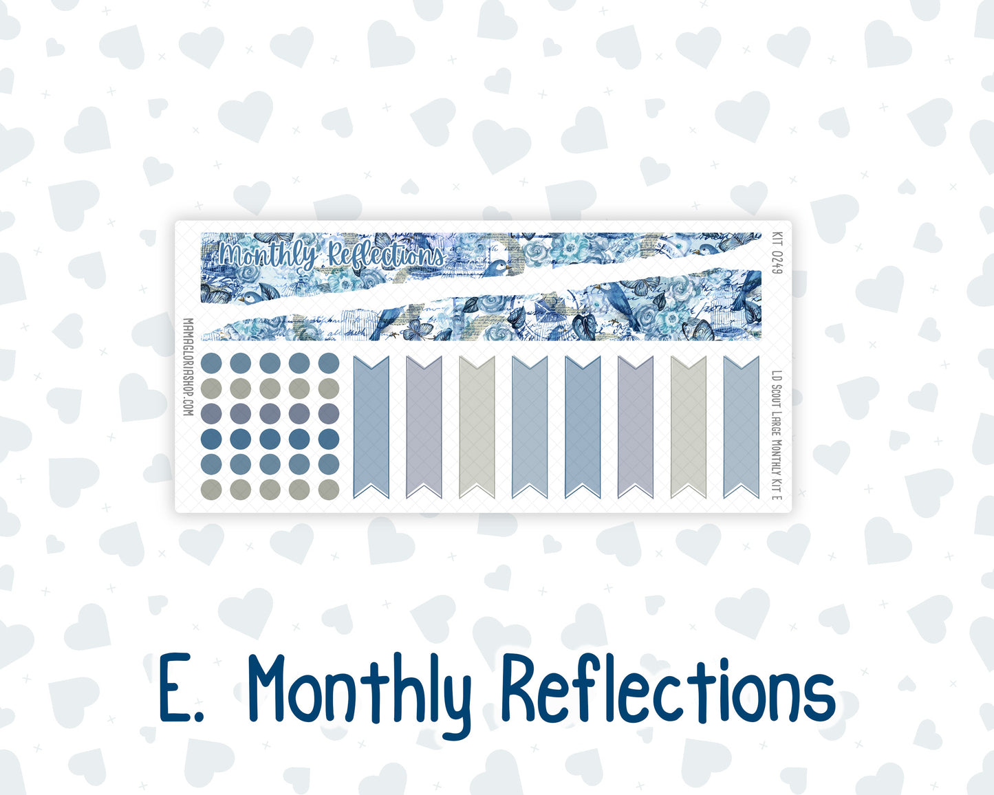 Kit 0249 - Laurel Denise The Scout Planner Large - Monthly Kit - January - Icy Lace