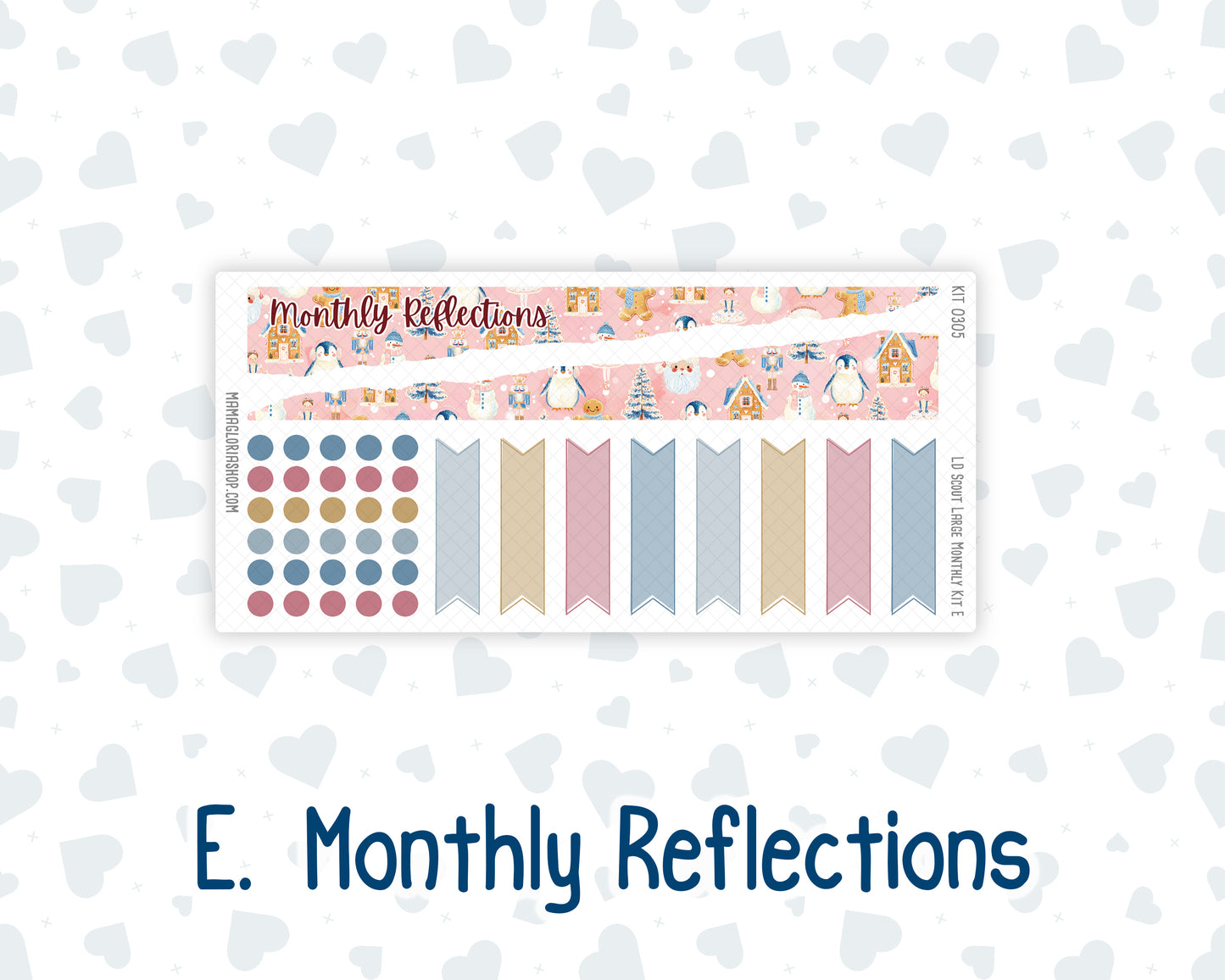 Kit 0305 - Laurel Denise The Scout Planner Large - Monthly Kit - December - Sugarplum Parade