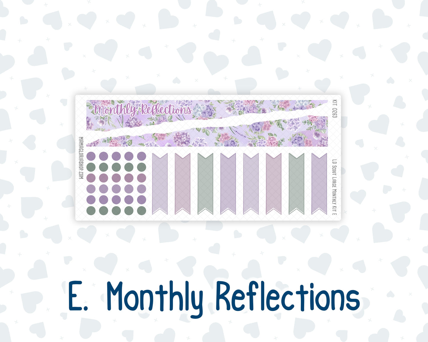 Kit 0263 - Laurel Denise The Scout Planner Large - Monthly Kit - April - Lavender Drift