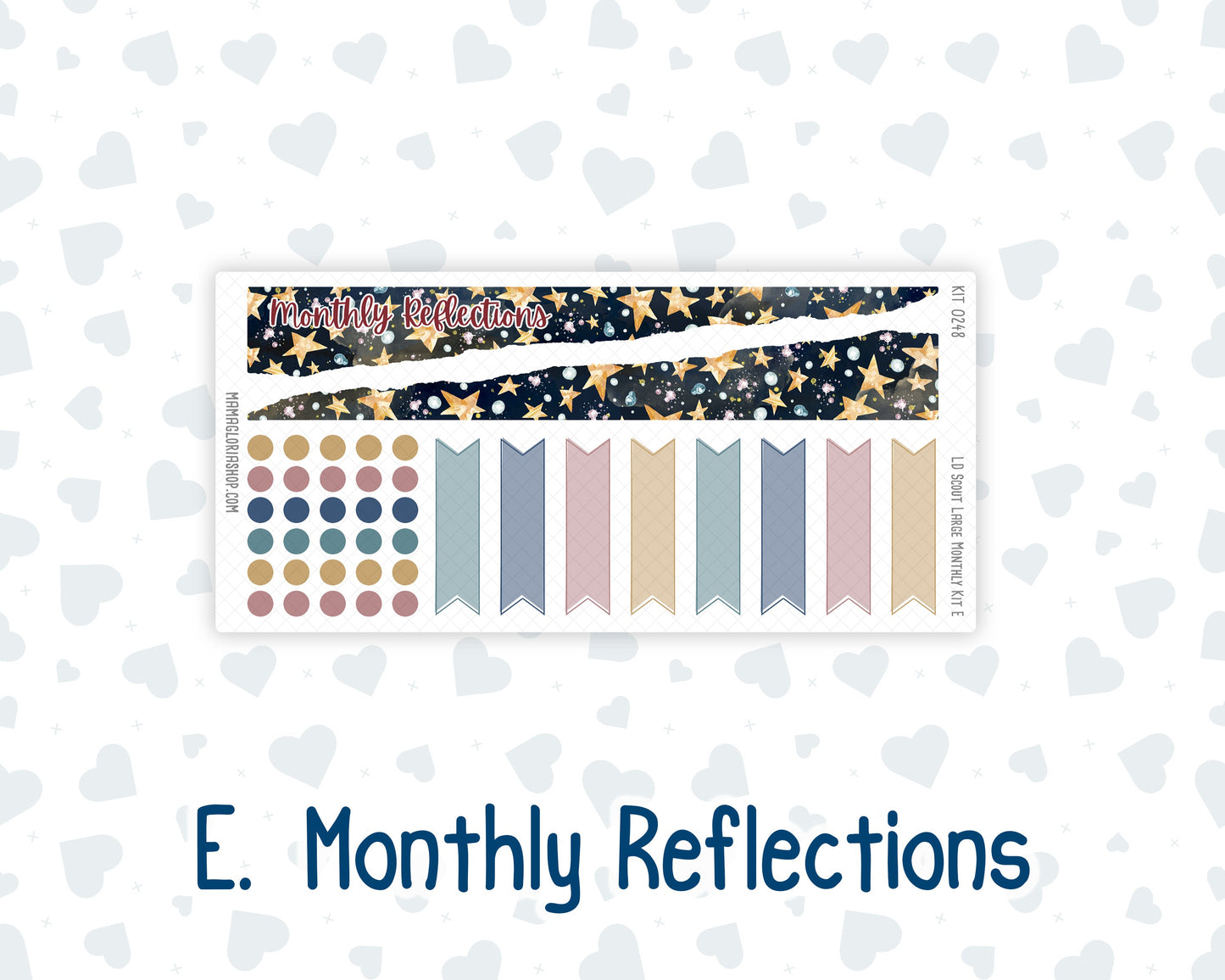 Kit 0248 - Laurel Denise The Scout Planner Large - Monthly Kit - January - Midnight Countdown