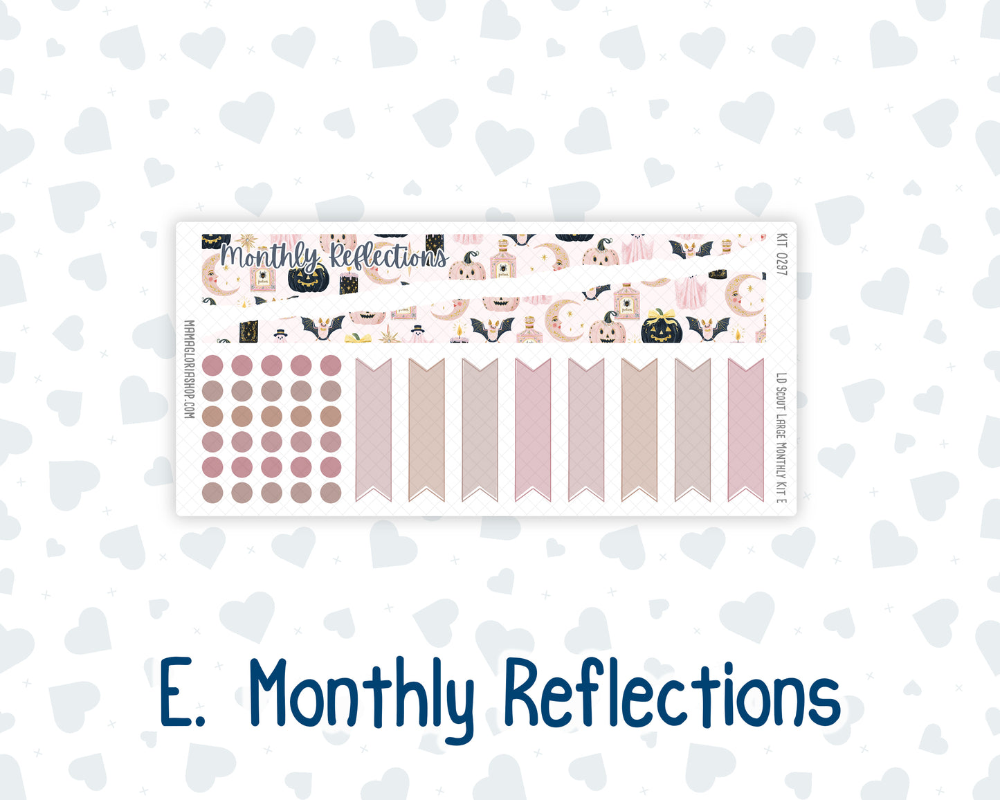 Kit 0297 - Laurel Denise The Scout Planner Large - Monthly Kit - October - Pink Spell
