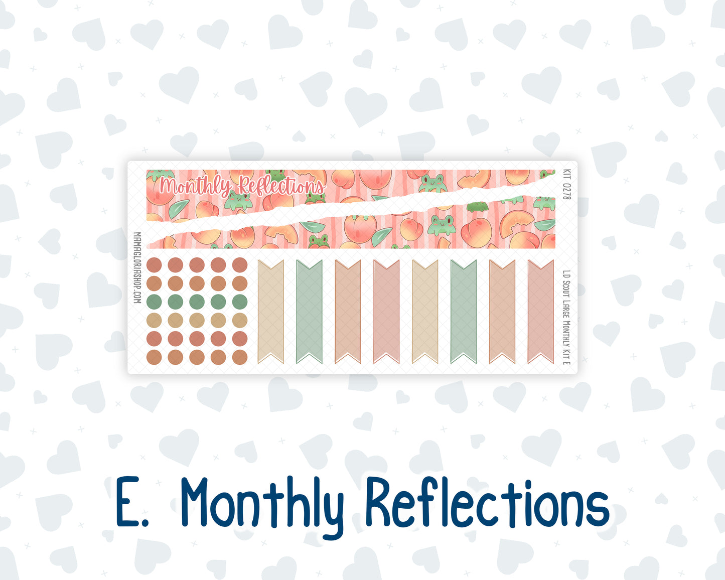 Kit 0278 - Laurel Denise The Scout Planner Large - Monthly Kit - August - Oops, All Peaches
