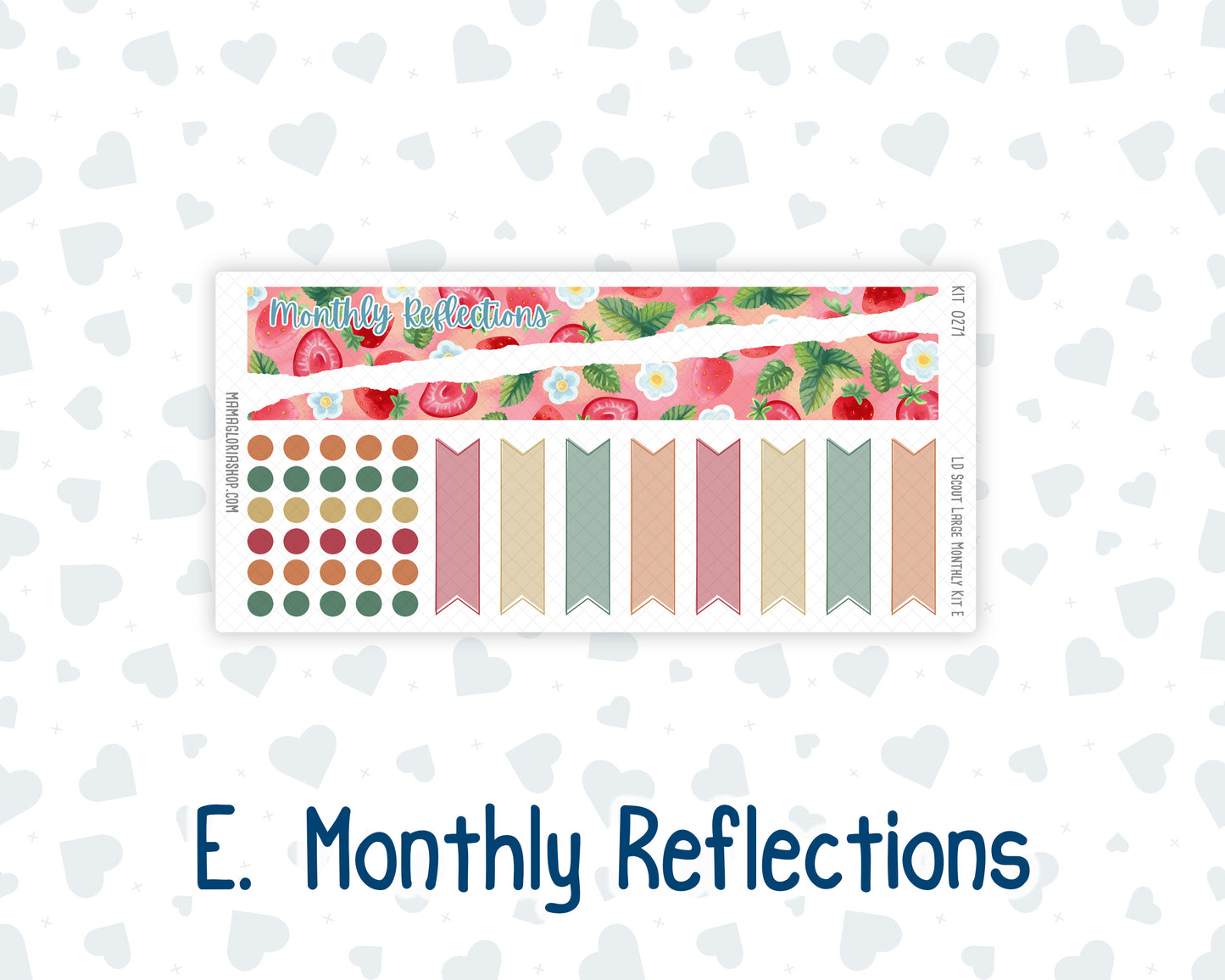 Kit 0271 - Laurel Denise The Scout Planner Large - Monthly Kit - June - Strawberry Shore