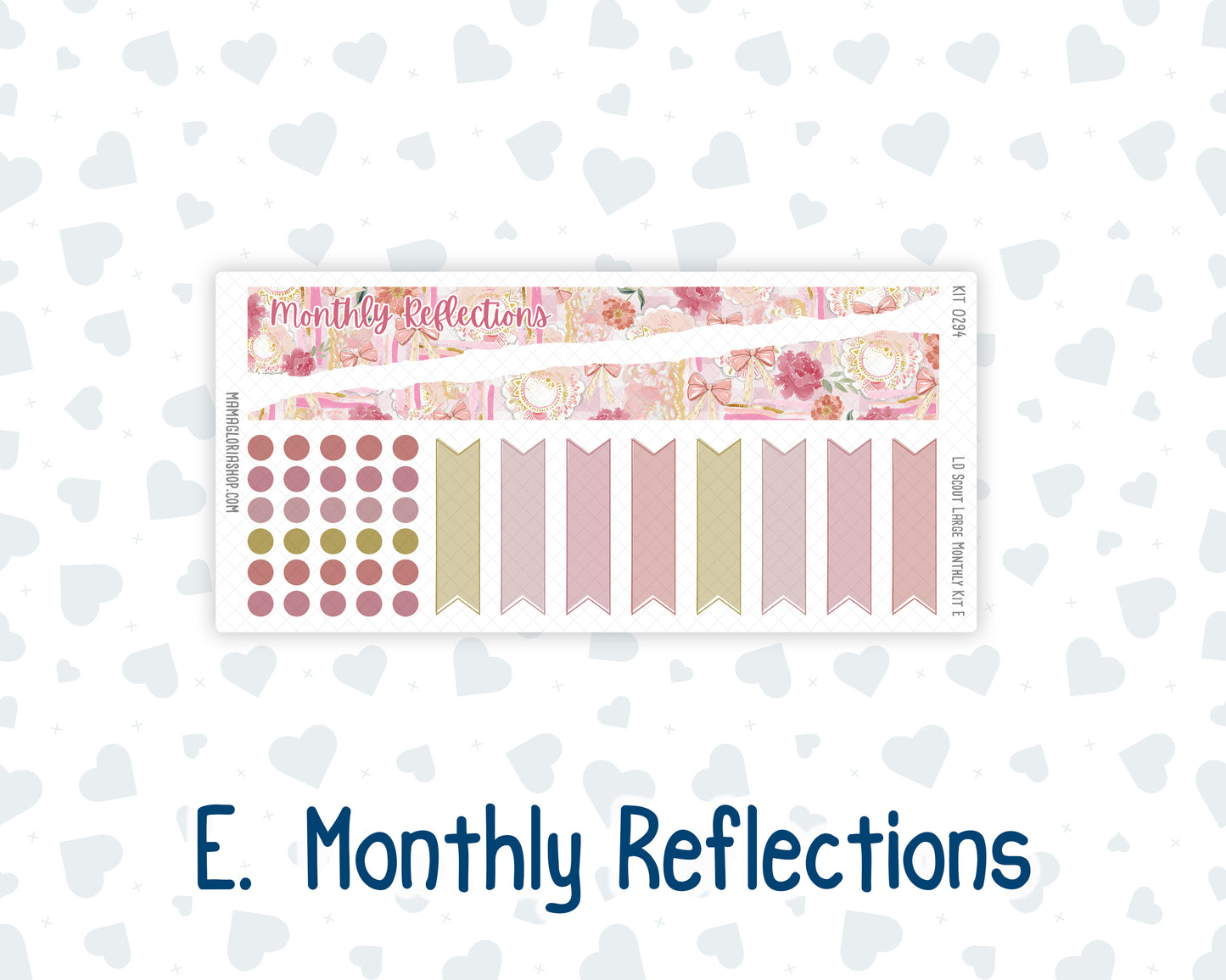 Kit 0294 - Laurel Denise The Scout Planner Large - Monthly Kit - September - Rosy Reveria