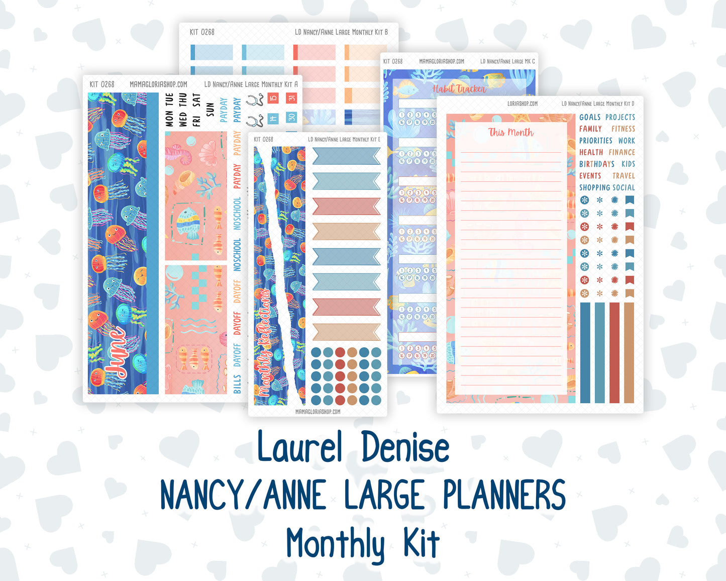 Kit 0268 - Laurel Denise Nancy/Anne Large - Monthly Kit - June - Sea Sweeties