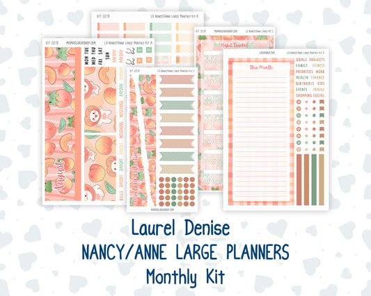 Kit 0278 - Laurel Denise Nancy/Anne Large - Monthly Kit - August - Oops, All Peaches