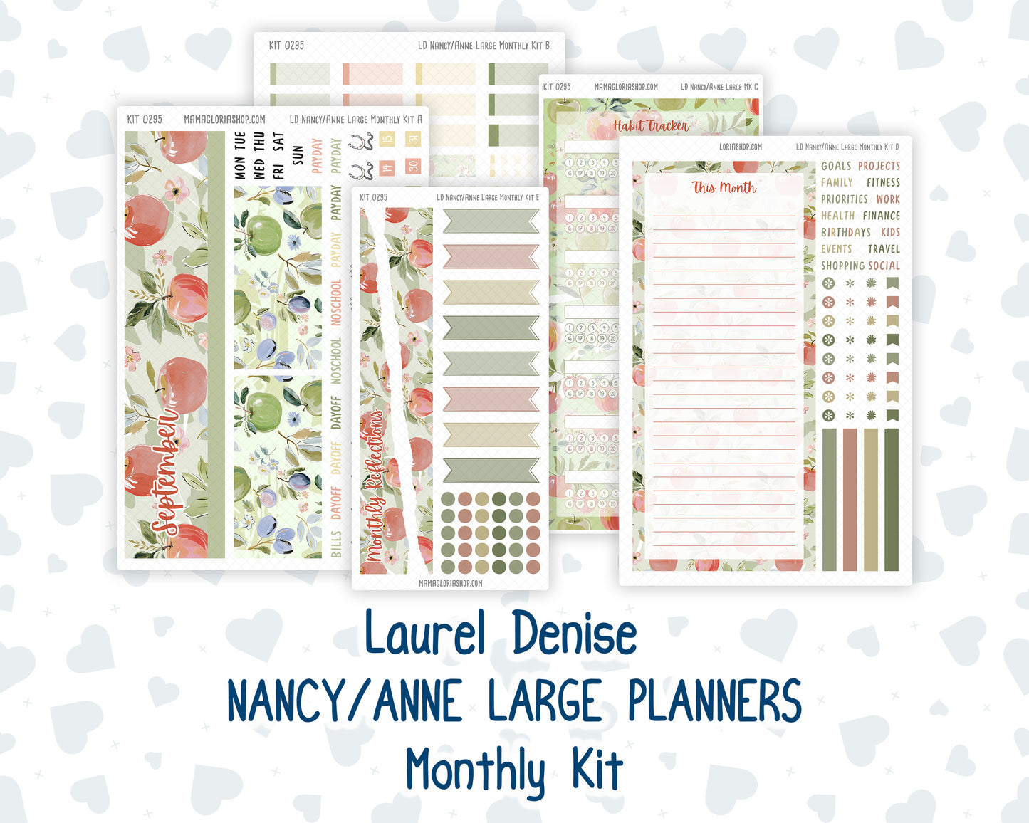 Kit 0295 - Laurel Denise Nancy/Anne Large - Monthly Kit - September - Apple Harvest