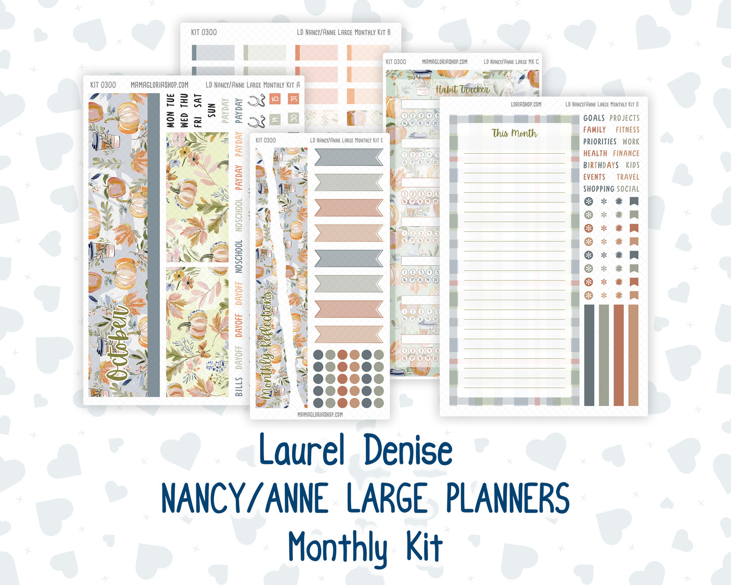 Kit 0300 - Laurel Denise Nancy/Anne Large - Monthly Kit - October - Autumn Stroll